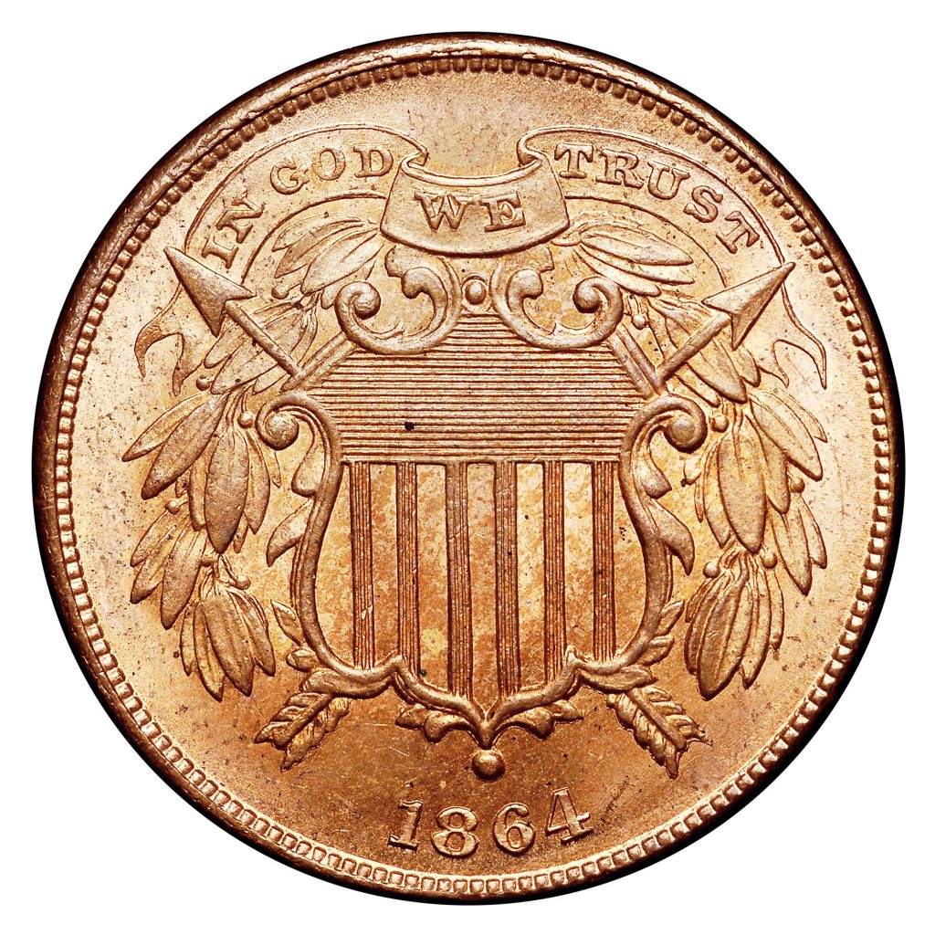 1864 Two-cent piece