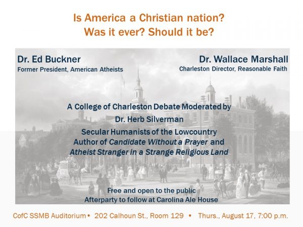 Promo Flyer - Is-Was-Should America be a Christian Nation (CofC, Aug2017)